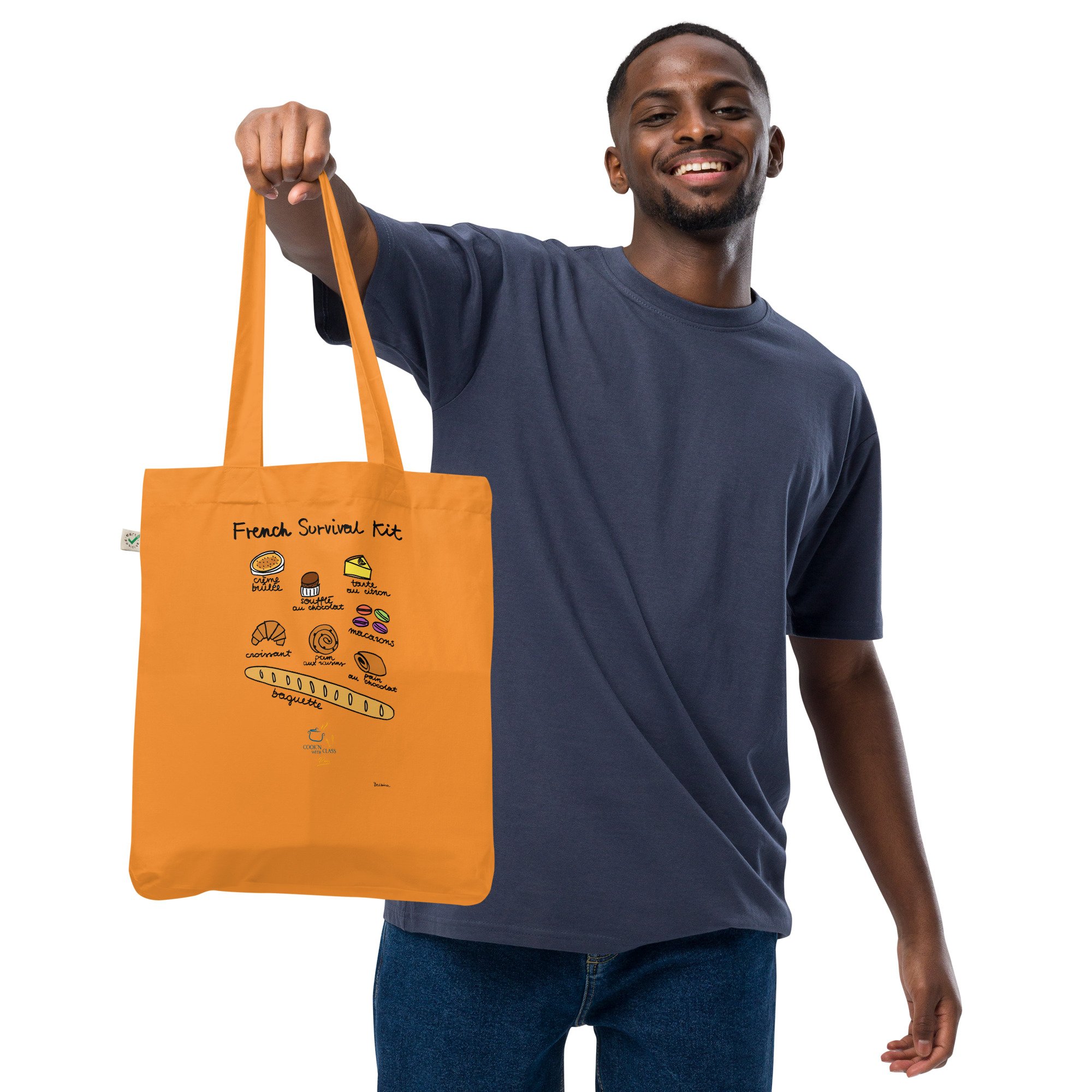 PERSONALISED YELLOW ORGANIC COTTON CANVAS TOTE BAG