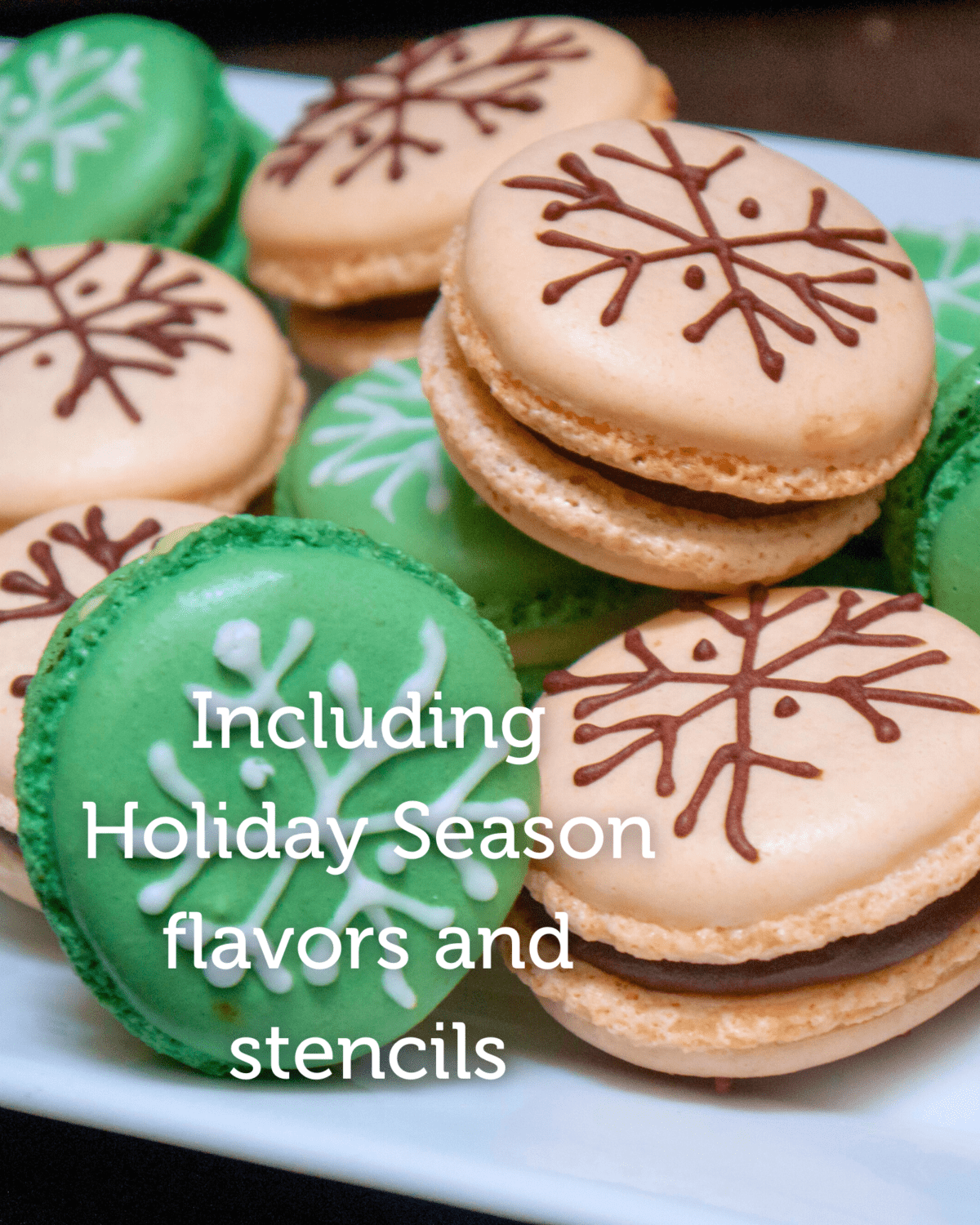 holiday macarons