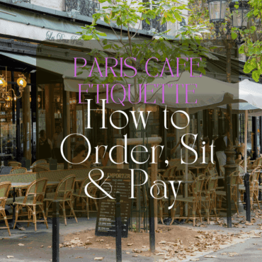 Paris cafe etiquette