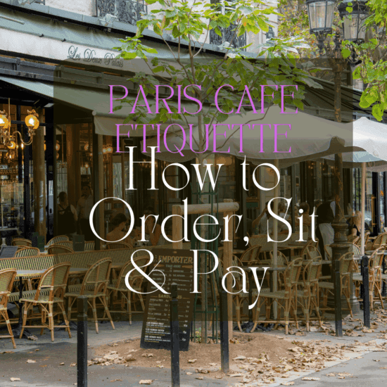 Paris cafe etiquette
