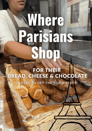 where parisians shop for bread cheese and chocolate