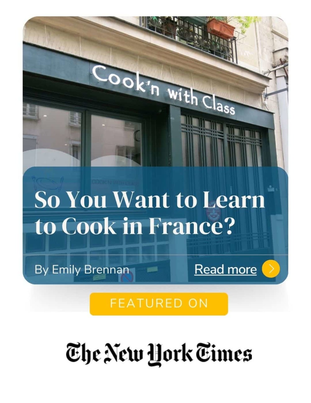 Cook'n With Class in the press New York Times